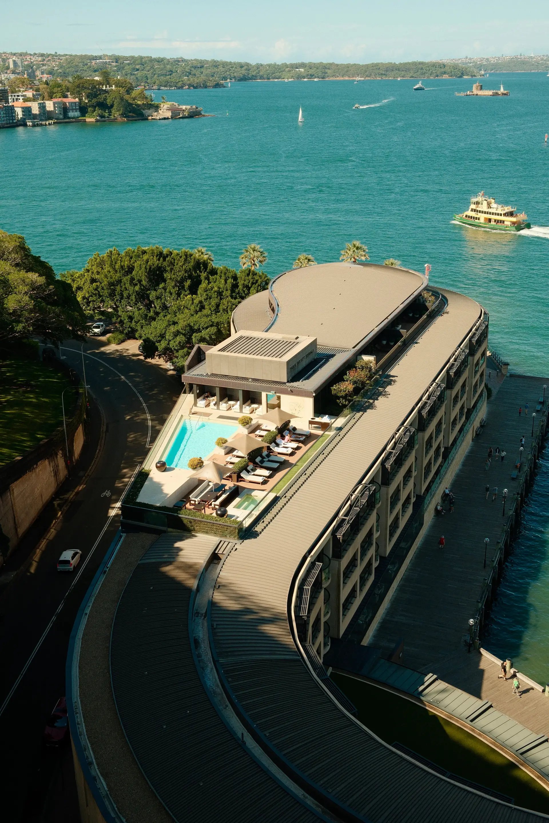 Aerial view of Sydney Harbour resort